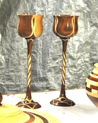 Twisted stem goblets