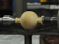 Forming a sphere on the lathe