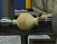 Forming a sphere on the lathe