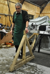 Pole lathe A frame