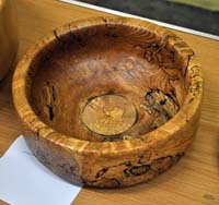 Turned wooden bowl