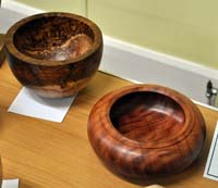 Turned wooden bowls
