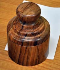 Turned wooden box