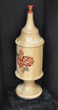 Turned wooden ornament