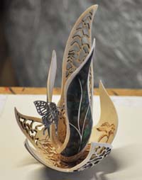 Bowl and vase pierced form
