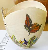 Pierced and decorated bowl
