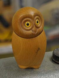 Small turned owl