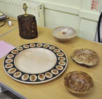 Woodturning club exhibits