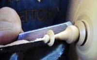 Turning a finial