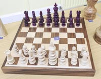 Hand turned chess set
