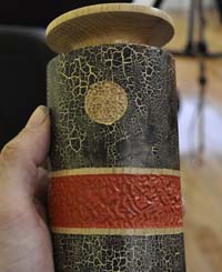 Crackle glazed pot