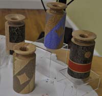Crackle glaze pots