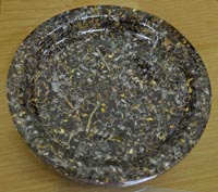 Turned resin bowl