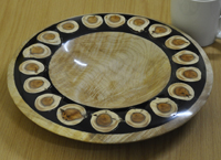 Resin log slice bowl