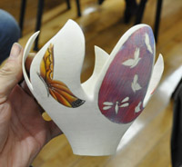 Painted turned vase