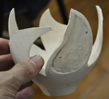 Thin sculpted bowl