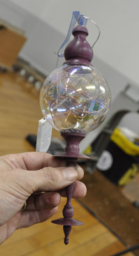 Hand turned Christmas decoration