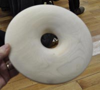 Turned wooden torus