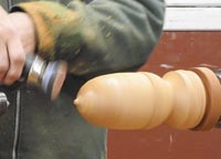 Light sanding cedar wood