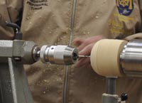 Drilling an apple
