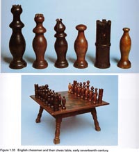 17th century English chess set