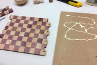 Wooden chess board