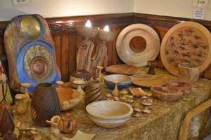 Turned wooden spiral forms