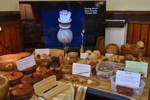 Turned wooden fruit 