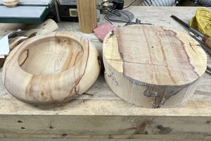 Rhododendron bowl blank