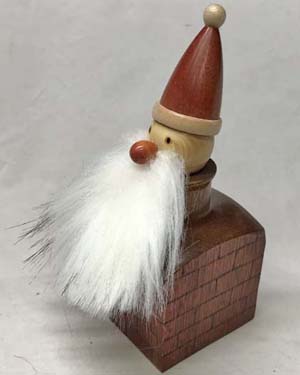Turned wooden Santa