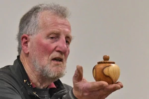 John Whiteley with box in yew