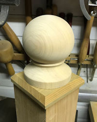Cedar post finials