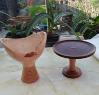 pedestal bowl and cake stand