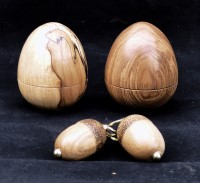 hollow wooden eggs