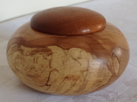 small turned wooden bowl