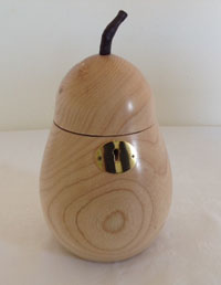 hand crafted wooden tea caddy