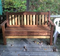 Iroko bench