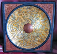 Foil leaf design woodturning