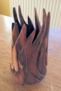 Spiralled flame vase