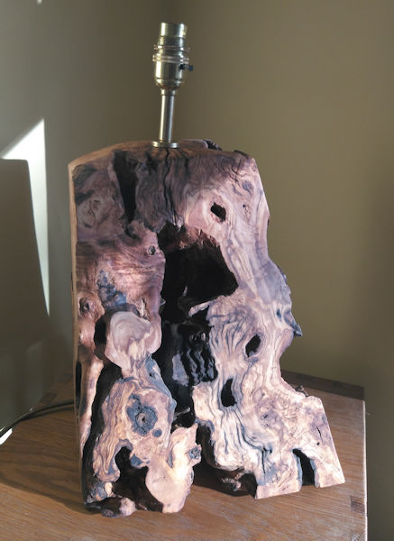 Olive wood lamp bases