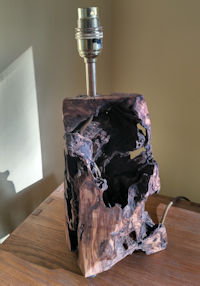Olive wood lamp bases