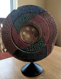 Decorated woodturning