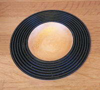 Turned wooden pot