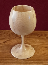 hand crafted wooden goblet