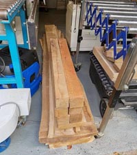 Milled oak planks