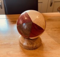 Icosahedral wooden sphere