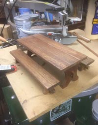 Tudor doll's house bench