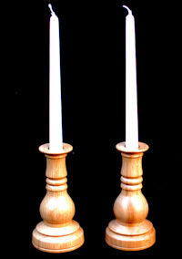 oak candlesticks