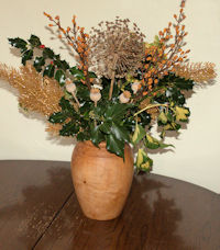Large wooden vase