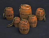 Whisky barrel keyrings